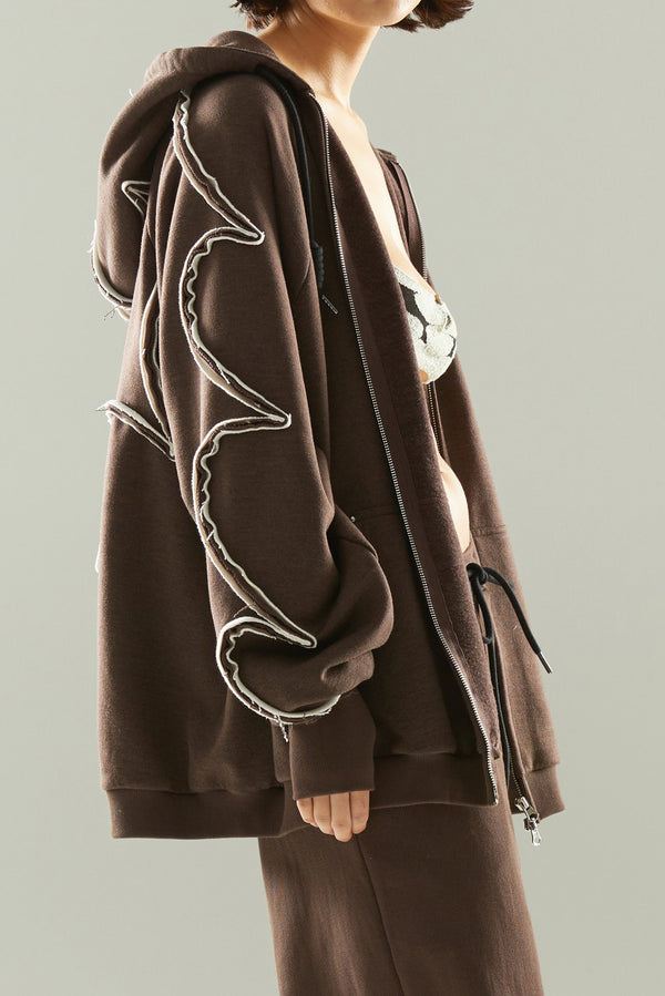 Rui Zhou 24 autumn and winter thorn sweater RUI-RAW24WV13-ZONGLI Chestnut Brown chestnut